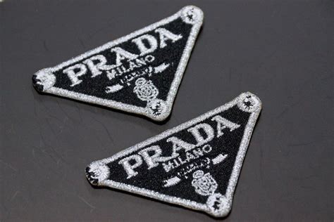 prada patch iron on|Prada Milano Logo Embroidered Iron On .